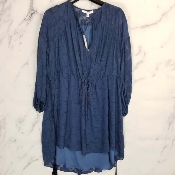 DEREK LAM 10 CROSBY 100% SILK Blue Short Dress - Picture 10 of 11